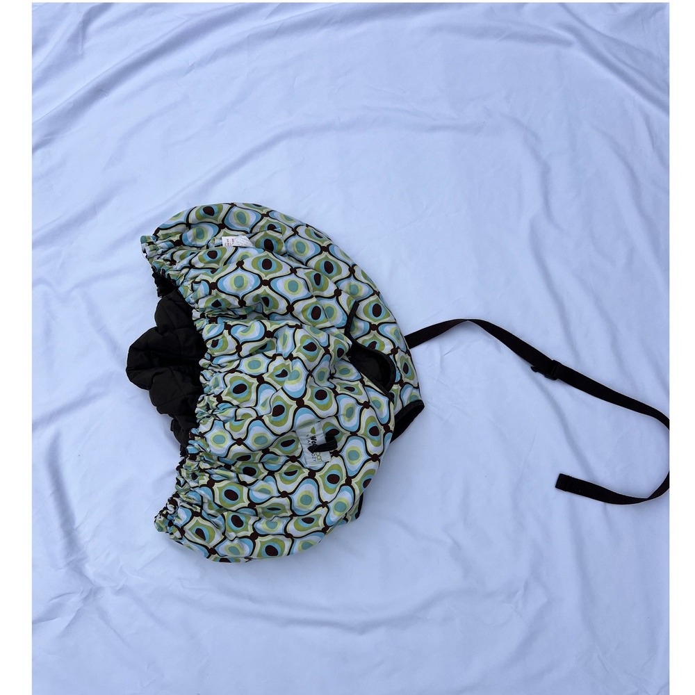 Wee Urban Shopping Cart Cover Carty Cozy Green Blue Retro Geometric Pattern